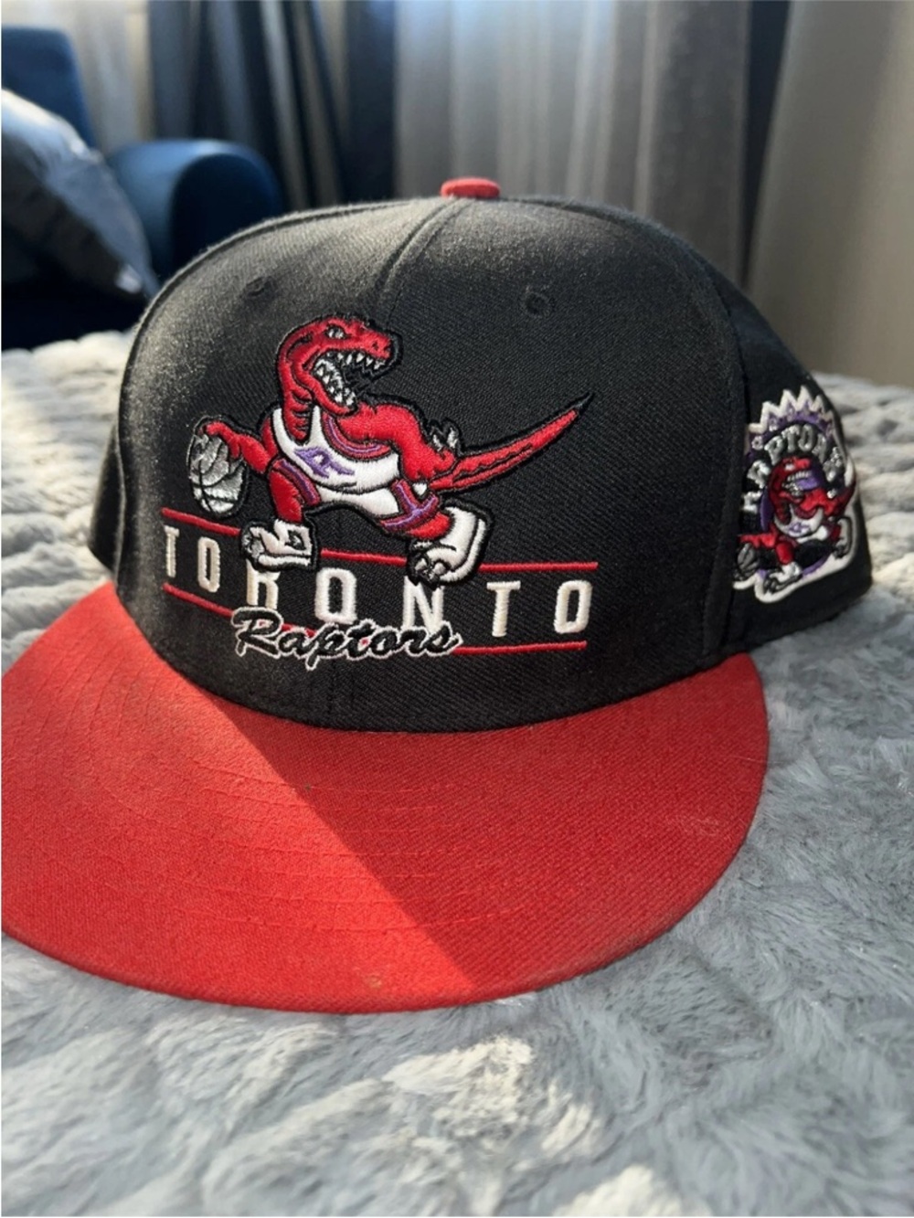 Vintage Toronto Raptors Cap Hat Snapback 47 Brand Hardwood Classics Old Logo